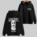 Trenzify - Black Gangster Zipper Printed Hoodies For Men. 