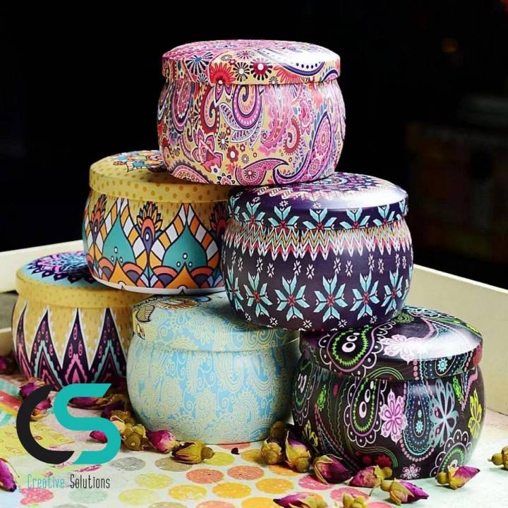 Lovely Mini Tin Box Gift Jewelry Tin Box Cookie Candy Tea Storage Round Drum Tinplate Box Drawer Organizer