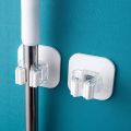 Free Punch Mop Rack Mop Hook Strong Viscose Wall Hanging Mop Clip Storage Broom Card Holder Hanger. 