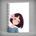 Notebook - Cute Character Cover for Girls University and College Subjects Printicious CG006. 