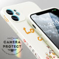 Jizetin for OPPO F19 Pro / A94 Case Side Design Phone Cover Lovely Cat Animals Print Edges Small Pattern Liquid Silicone INS Style Trend Case. 