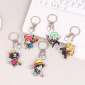 One Piece Keychains Luffy Zoro Sanji Chopper Acrylic Double Sided Cute Anime Cartoon Key Ring. 