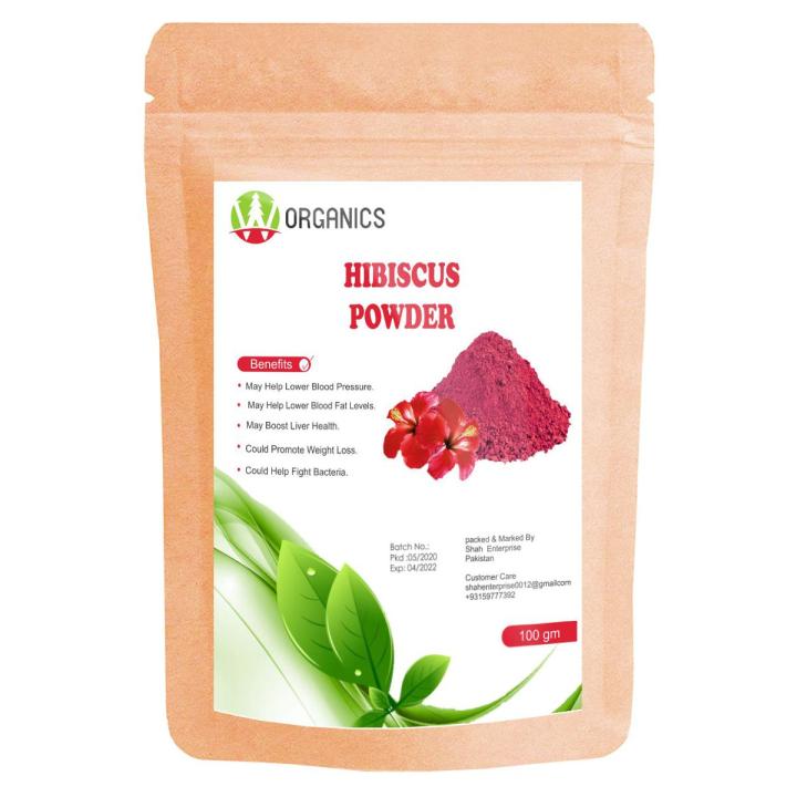Organic Hibiscus Flower Powder 100 gm Organic Hibiscus Flower Powder 100 gm