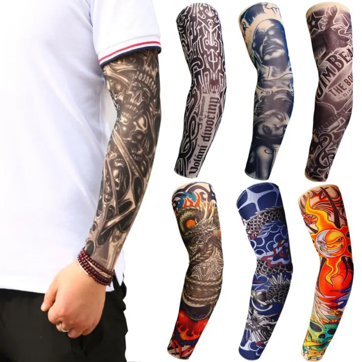 Stretchable Arm Sleeves UV Protection [ 1 Pair Random design ]