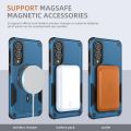 Lenuo for Samsung Galaxy S25 Edge Phone Case Magnetic Stand Luxury Anti-fall Back Cover Three Anti-fall Phone Case Comfortable Feel. 
