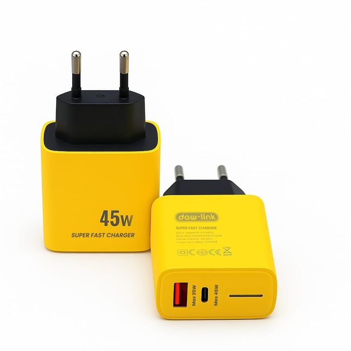 Daw-link%2045W%20Super%20Fast%20Charger%20%7C%20Dual%20Port%20USB-C%20+%20USB-A%20%7C%20PD%203.0%20&%20QC%203.0%20Fast%20Charging%20Adapter%20for%20Samsung,%20iPhone,%20Xiaomi,%20Oppo,%20Vivo,%20Realme,%20OnePlus%20&%20More%20-%20Image%203