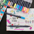STA Dual Side Water Brush Pen Marker Set of 12, 24, 36 & 48 Colors. 
