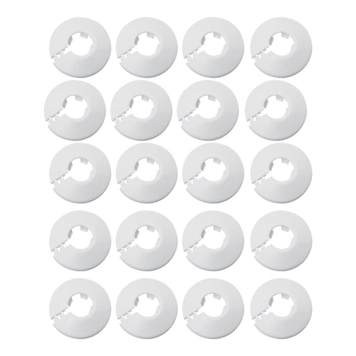 20 Pieces 1/2 Inch 16mm White Pipe Cover Wall Pipe Decoration Drain Pipe Trim Radiator