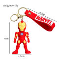Disney Marvel Avengers PVC Keychains Cute Cartoon Superhero Pendant Keyholder Thanos Iron Man Spiderman Keyrings Jewelry Gifts. 