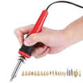 Electric Soldering Iron Set Wood Burning Pen Engraving Carving Pyrography Tool 30W. 