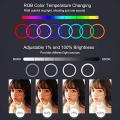 Dark Edge MJ26 10.2" RGB LED Soft Ring Light, RGB Flash Ring Light for Camera Smartphone YouTube Video Shooting and Makeup Light - Best Light For Tiktok And Youtubers. 