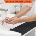 Multifunctional Sink Protector Easy-clean Stainless Steel Splash Guard Granite Silicone Edge Protector for Kitchen Bathroom. 