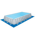 Bestway Rectangular Power Steel Above Ground 20 Ft Length, 12 Feet Width 52 Inch Deep, Pool For Family Fun, Water Games Outdoor 56474 Imported Portable Pvc Branded Summer Season Swm Dive Steel Pipe Bracket Swimming Parties Pools With Ladder & Cartridge. 