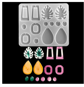 Childrenworld Epoxy Mold Flexible Necklace Keychain Handmade Crafts Making Mould A R2905