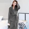 Men Women Towel Bathrobe-Grey. 