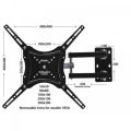 Universal Imported 14 Inch To 55 Inch 360° Degree Rotated Arm Adjustable TV Wall Mount Bracket Flat Panel TV Frame for HDTV Flat Panel TV / Plasma TV / Wall Stand Best Quality 100% Guaranteed.. 