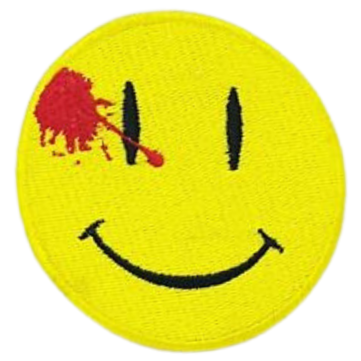 Watchmen Dead Smiley Embroidered Iron On Patch Sew On Badge For Bags Caps T Shirts Jeans Applique