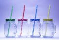 Mason Jar with Handle & Straw 450 ml. 