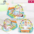 Huanger 3 In 1 Newborn Baby Toddler Activity Play Gym Piano Fitness Rack Mat. 
