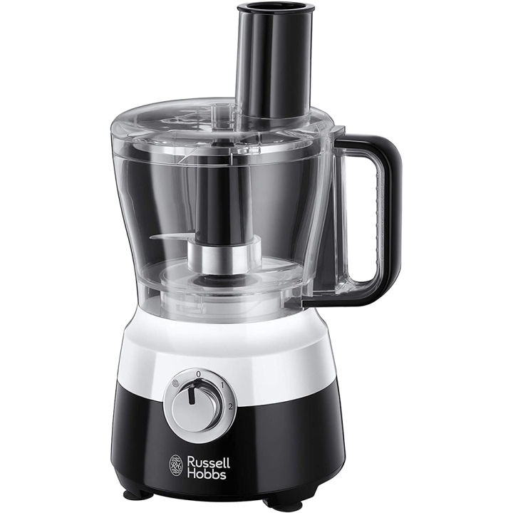 Russell Hobbs Horizon Food Processor with Jug Blender, 1.5 Litre Two Speeds with Pulse, Stainless Steel Blade, Slicing/Shredding Disk, Dough Hook and Creaming Disk, 600 W 24731