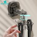 Reusable Wall-mounted Rack 1pc Storage Hook Kitchen Utensil Hanger 6 Hooks 360 Degree Rotatable No Drill Wall Mount under Cabinet Suction Cup Holder Organizer Home Supplies. 