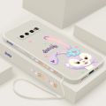 Samsung Galaxy S10 S9 S10+ Plus S10E Cute Stellalou Casing Square Edges Liquid Silicon Back TPU Soft Case with Lanyard Cover. 