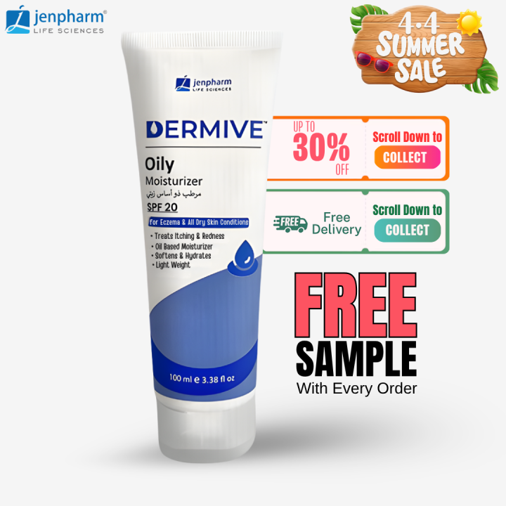 Jenpharm - Dermive Oily Moisturizer 100ml - For Men & Women