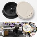 60/80mm Hardware Practical Organizer Cable Clamp Office Line Box Wire Hole Cover Desk Table Cable Fastener Computer Grommet. 