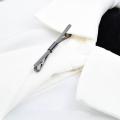 Metal Shirt Collar Clip Tie Collar Bar Pin for Unisex Scarf Necktie black. 