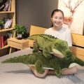 Simulation Large Soft Crocodile Plush Toy Fluffy Full Stuffed Animal Pillow Green Giant Alligator Sofa Cushion Kid Birthday Gift. 