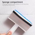 Imported Quality Glass scraper cleaning tool wall brush bathroom tile window mirror artifact wiper Car Windshield Glass Cleaner Kitchen Cleaning Bathroom Toilet Kitchen Glass Wall Cleaning Bath Brush Handle Sponge. 