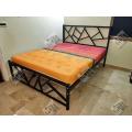 Iron Double Bed (Luxury Design) Available in Queen Size and King Size Furniture. 