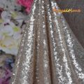 Royaltime Shimmer Pink Gold Sequin Fabric By The 0.5 Yard Two Way Stretch Embroidered Mesh African Lace Fabric for Dress Sewing. 
