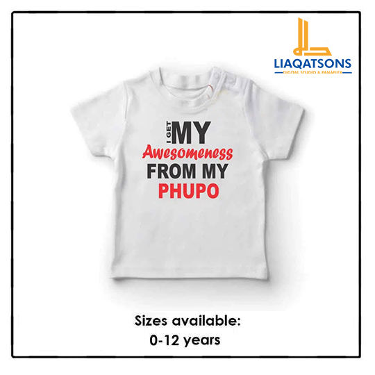 Awesome Phupo Printed Customized Kids T-Shirt For Boys and Girls