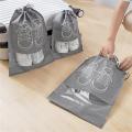 Shoe Bags Pouches Travel Cover for Shoe Storage & Travelling Drawstring Bags Dust Cover, Grey. 