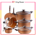 Domestic Nonstick Jumbo Gift Set – 21 Pieces Marble Coated Cookware Set. 