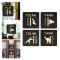 Doors Push Pull Signs Symbol Door Sign for Indoor Outdoor Shop Bars. 