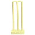 Wicket Set Heavy Plastic Cricket Wicket Stumps Set - 3 Stumps + 2 Bails + 1 Stand Full Size (Multicolor), Cricket Plastic Stump Wicket Set for Kids and Children Use. 