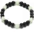 Natural Stone Elastic Bead Bracelet Glow In Dark Handmade Luminous Stone Bracelet. 