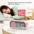 Sound Box touch screen buttons Bluetooth-compatible5.0 Stereo Speaker Clock Dual Alarm. 