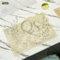 GOLDEN LEAF PLACEMENT  FOR DINING TABLE SIDE TABLE  NON - SLIP WASABLE FANCY MAT SET OF 2 4 6 SIMPLE SOLID COLOURS - QS Bedding. 