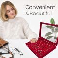 Jewellery Box Storage Box  Ring Organizer Display Rings Case with Glass 72 ring csae. 