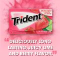 Trident Bubble Gum, Island Berry Lime, Sugar Free Gum, 14 Sticks​. 