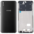 Vivo Y90 Middle Frame Housing with Power Volume Buttons & Camera Lens Complete Body Casing Replacement Y90 - Black. 