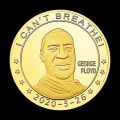 I Cant Breathe George Floyd Collectible Gold Plated Commemorative Coin Black Lives Matter Collection Art Souvenir Coin. 