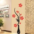 Decals Design 'Flowers with Vase' Wall Sticker (PVC Vinyl). 