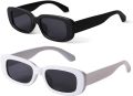 Rectangular Sunglasses - Vintage Rectangle Sunglasses for Men and Women - UV Protection Glasses - Stylish Glasses for UNISEX. 