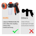 Garden Hose Nozzle,8 Patterns Hose Sprayer High Pressure, Dog Wash, with Soap Dispenser. 