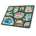 School Theme Kids Play Mat Vehicle Road Map -  ( Size 36 x 24 inch ) - Educational Waterproof Panaflex Sheet Children Playing Activity Learning Teaching Route Playmat Cartoon City Town With Cars Toy Babies Boys Girls Fun Car Toys. 