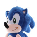 25-28cm Sonic Plush Doll keychain Toys Cartoon PP Cotton Black Blue Shadow Hedgehog Soft Stuffed pendant Toy Kids Birthday Gifts. 